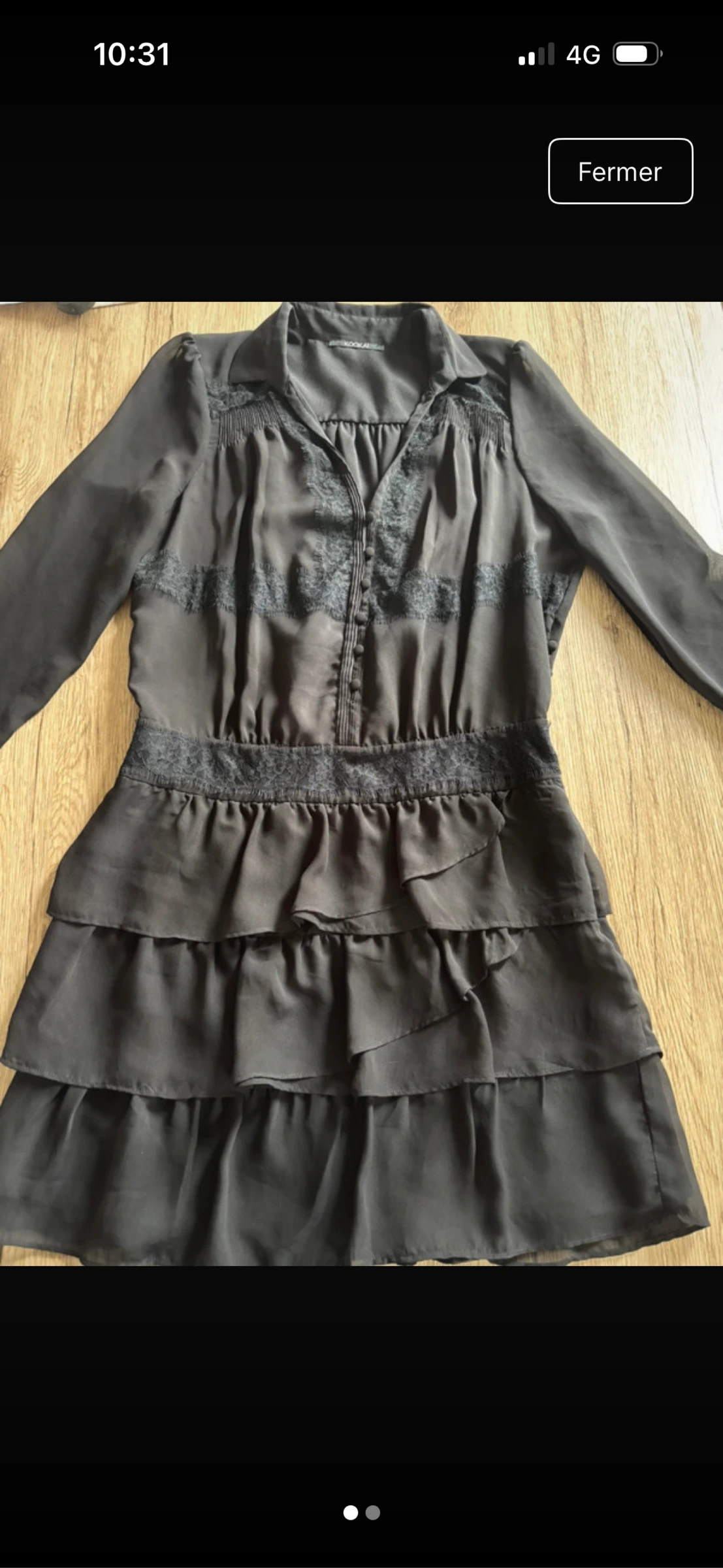 Robe noir Kookai avec dentelle